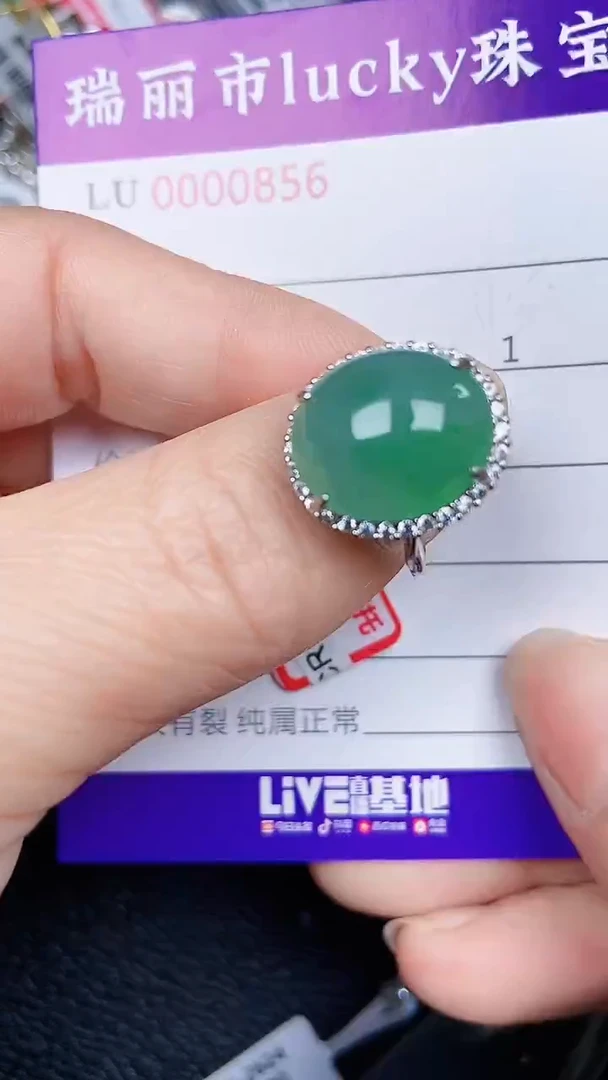 颈饰银S925镶嵌翡翠0856