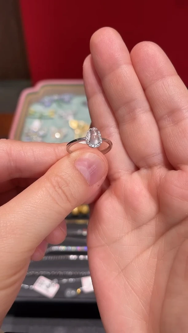 颈饰银S925镶嵌翡翠葫芦戒指