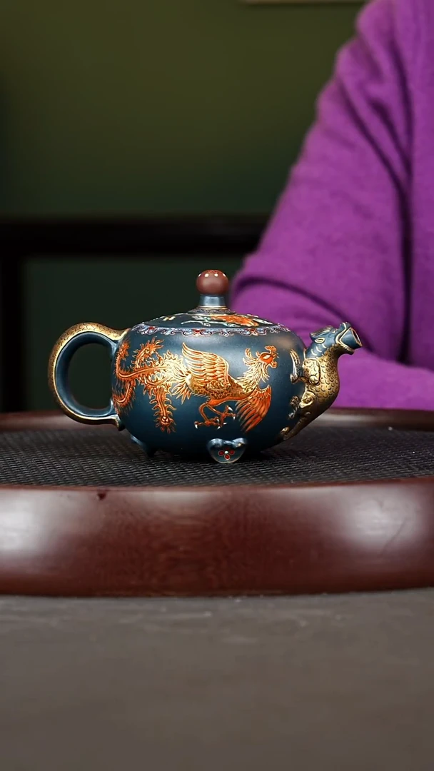 茶壶紫砂73ZLM龙凤呈祥