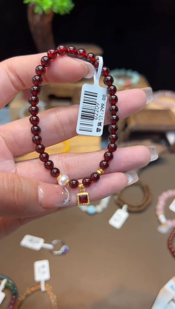 【闪购商品】石榴石手链未镶嵌手饰@@