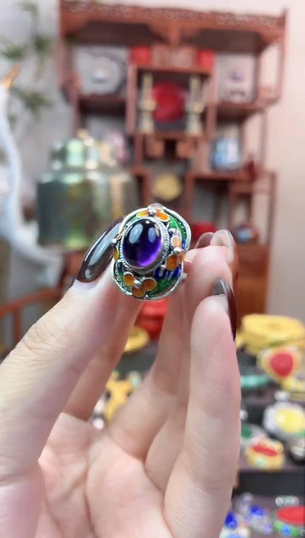 非遗手工花丝镶嵌戒指