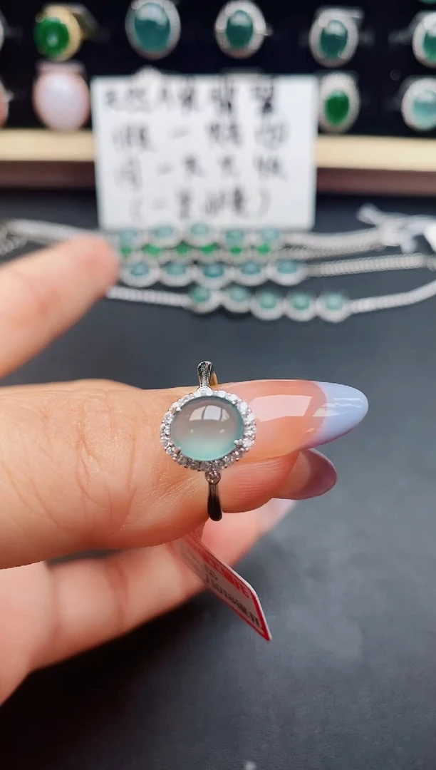 翡翠戒指银S925镶嵌321321