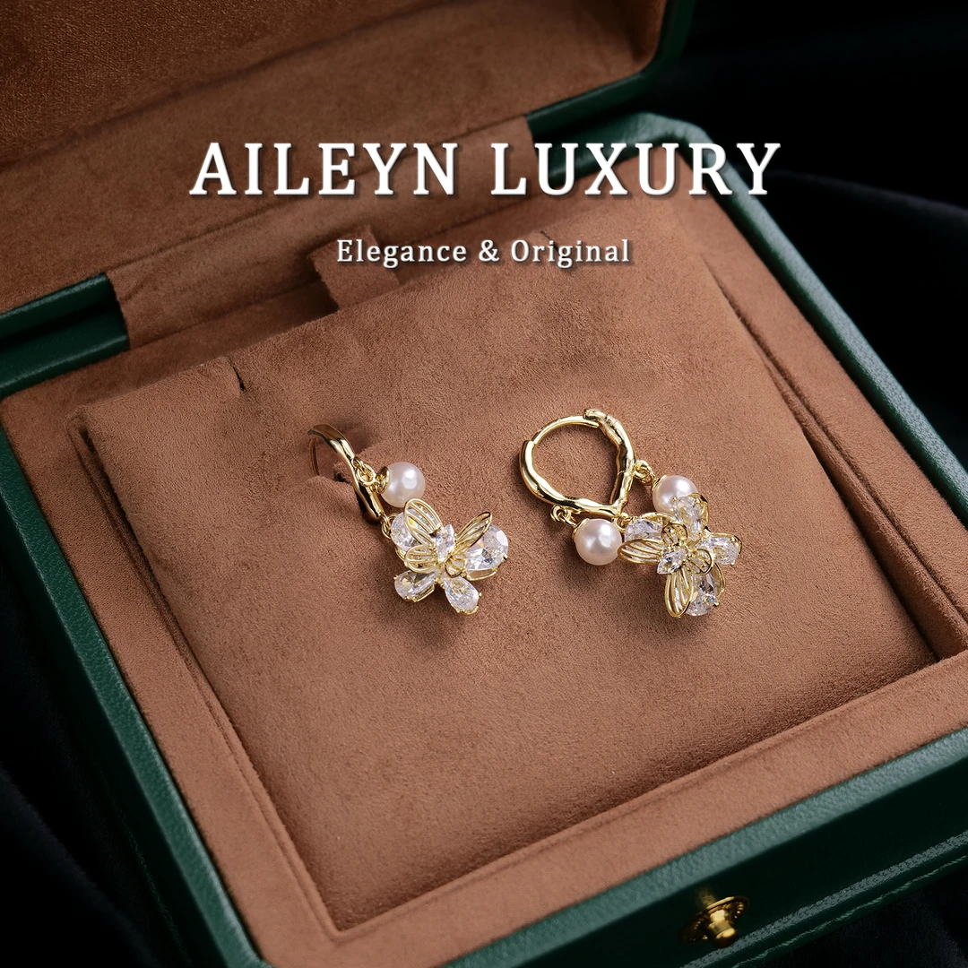 Aileyn【羽梦流光】法式限定款灵动蝴蝶耳坠精致优雅轻奢