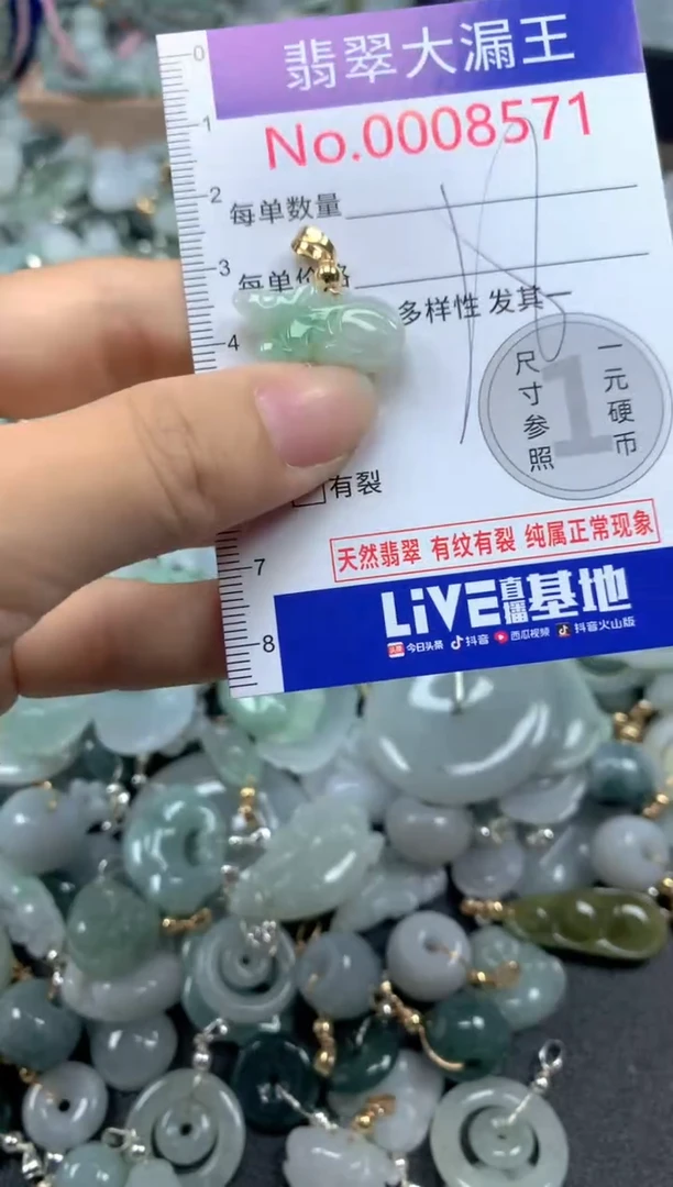 翡翠未镶嵌吊坠(不含链)8571
