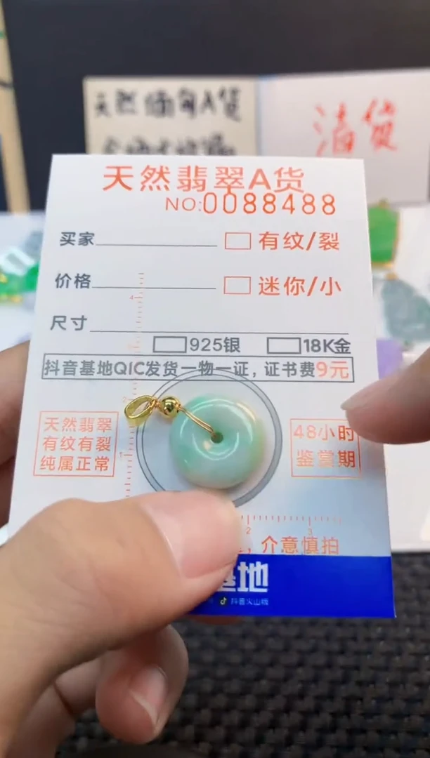 翡翠未镶嵌吊坠(不含链)1