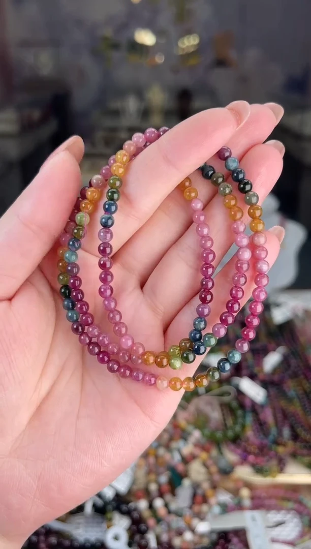 【闪购商品】碧玺/未镶嵌4mm+碧玺多圈多样性发货