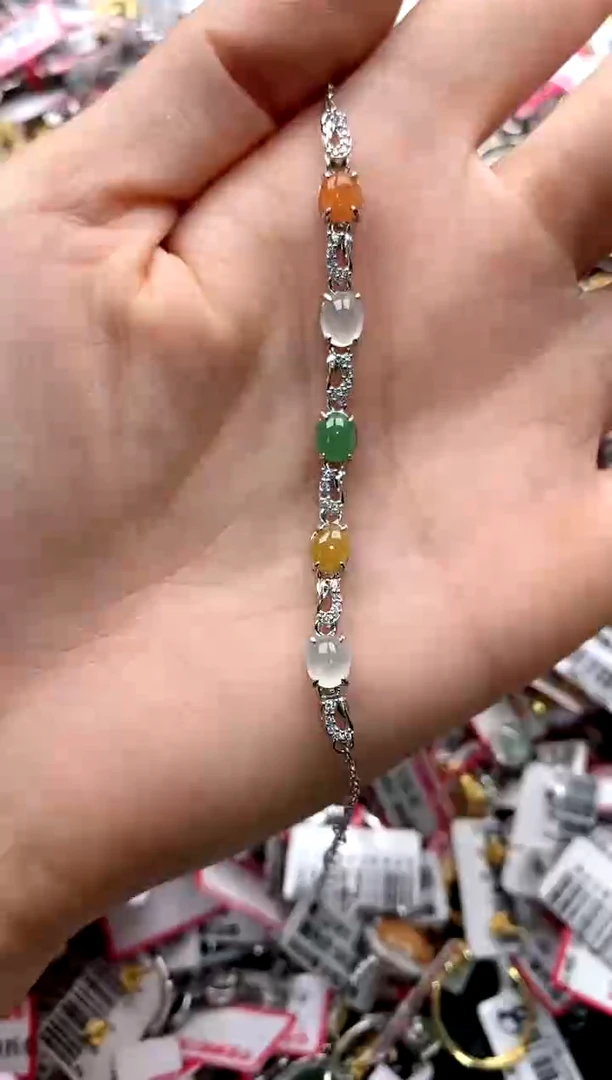 【闪购商品】翡翠戒指银S925镶嵌4444---5