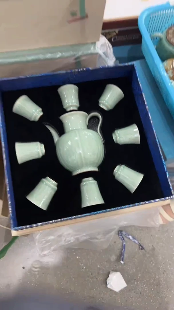 龙泉云间青瓷小米茶器