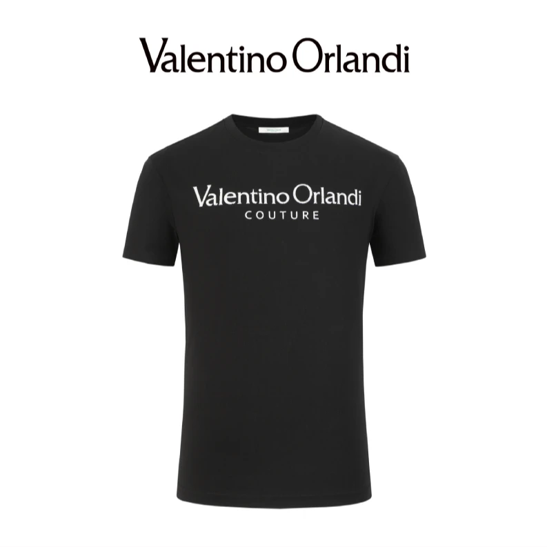 Valentino orlandi男士休闲速干夏季圆领印花T恤