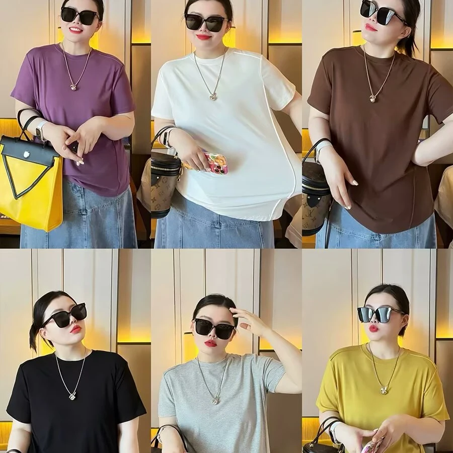 常规短袖极简风修身型圆领T恤高品质百搭韩版修身半袖宽松