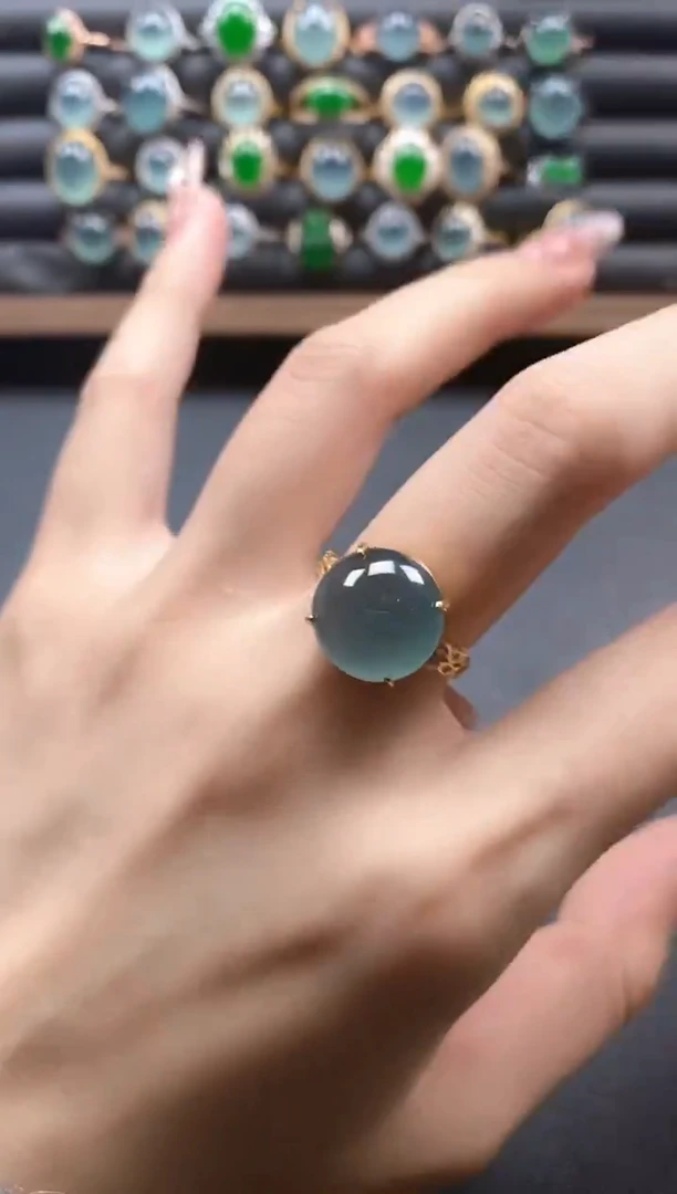 银S925镶嵌戒指翡翠5411