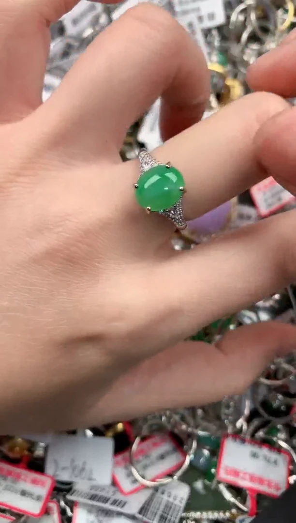 银S925镶嵌戒指翡翠11-11    4