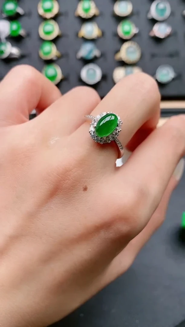 【闪购商品】翡翠戒指银S925镶嵌1111111