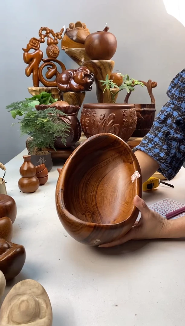 香樟木20香樟木贝壳果盆