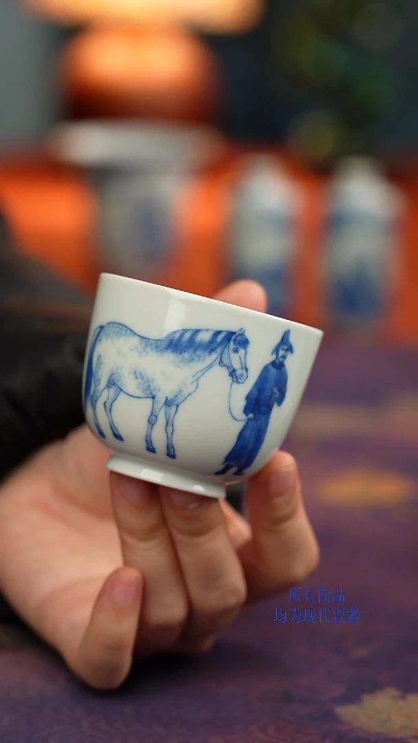 天心传人手造人马图杯