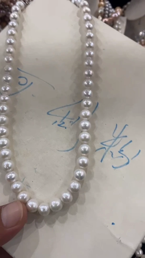 项链银S925镶嵌淡水珍珠1