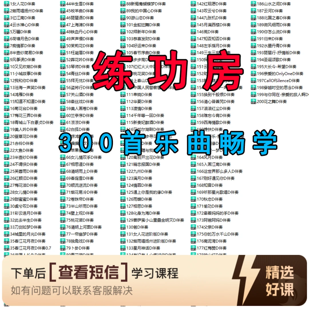 练功房-300首乐曲畅学（留意短信解锁课程）