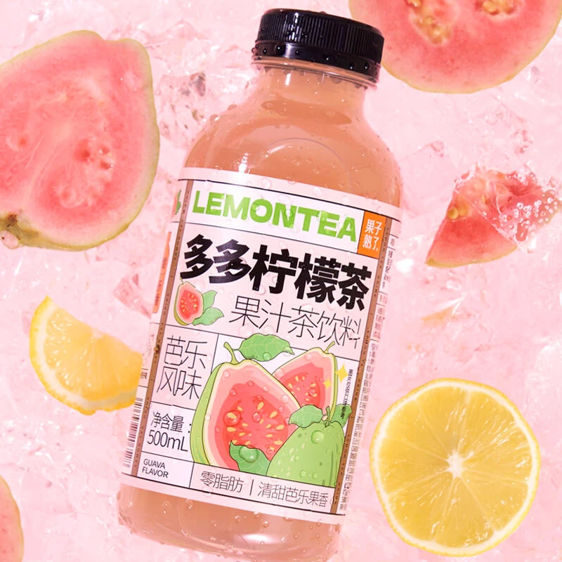【达人专属】果子熟了多多柠檬茶红茶果汁果味茶500ml*9瓶
