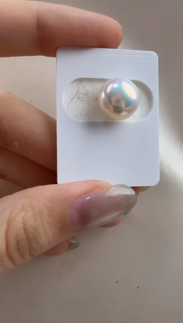 淡水珍珠银S925镶嵌吊坠(赠链)11-12mm吊坠