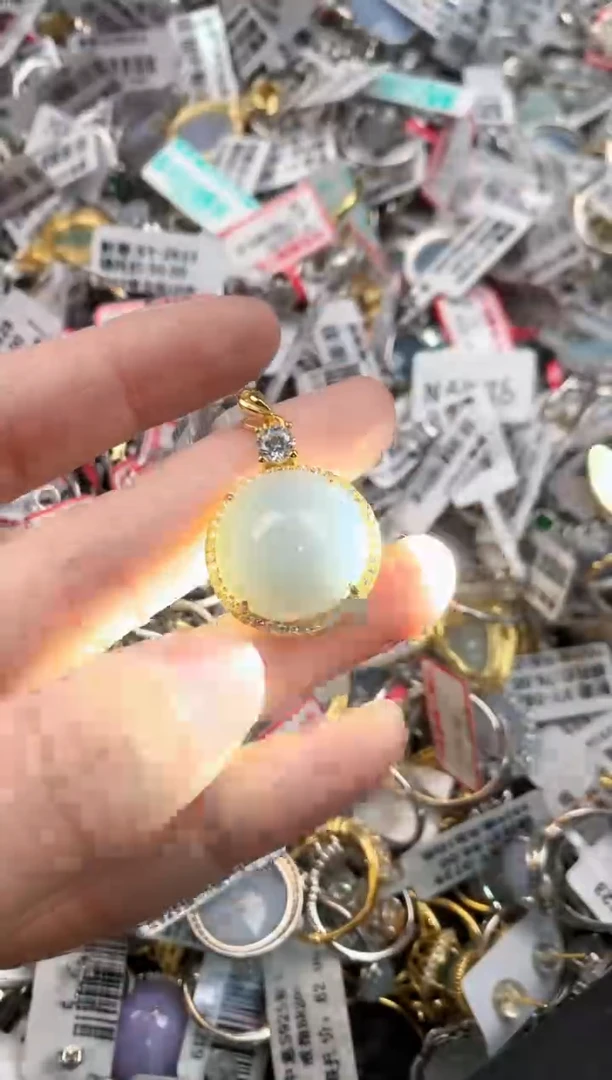 银S925镶嵌戒指翡翠2222----9