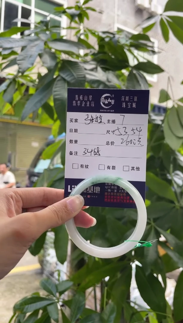 未镶嵌手镯翡翠Q 53正圈 3468
