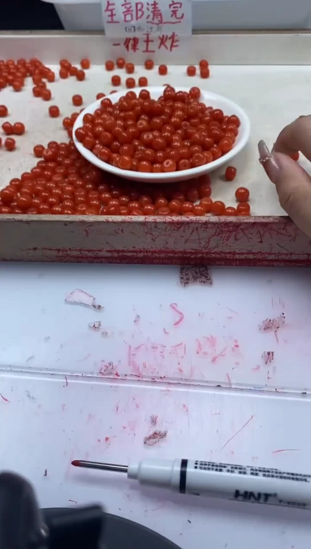 【闪购商品】玛瑙/玉髓颈饰未镶嵌w2255满肉南红老型8*7mm*20颗