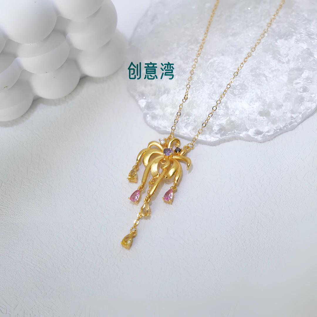 合金吊坠 时尚烟火吊坠项链D2027