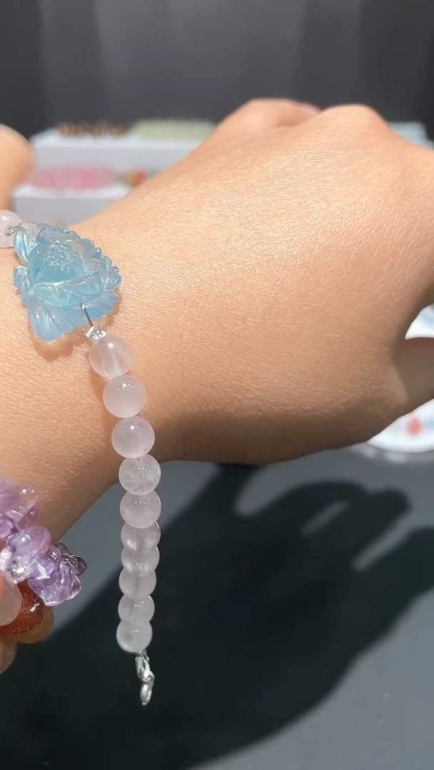 烟晶手链银S925镶嵌 闹闹爱闹腾