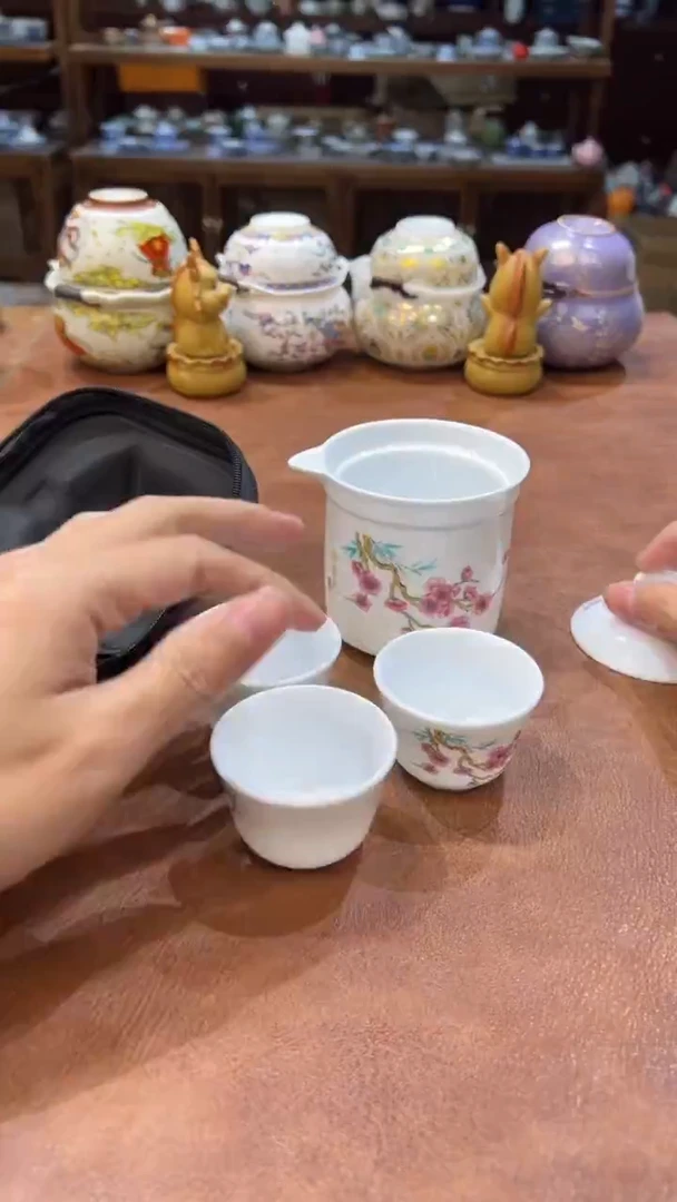 真的很便宜会开片的旅行茶具