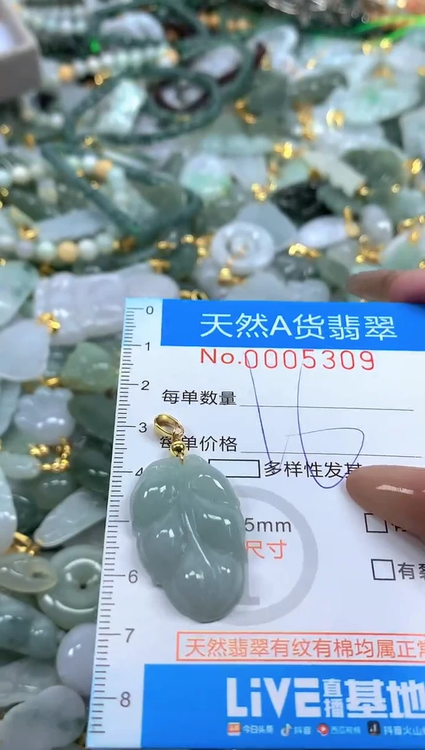 颈饰未镶嵌翡翠净货挂件-5309