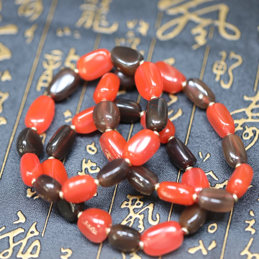 保山南红原矿无胶随形手串约7～12mm多样性发货发其一sy150517-105