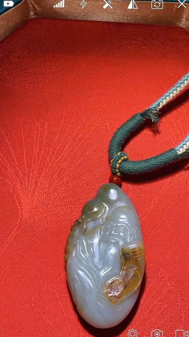 未镶嵌和田玉把件Q001671 寿星