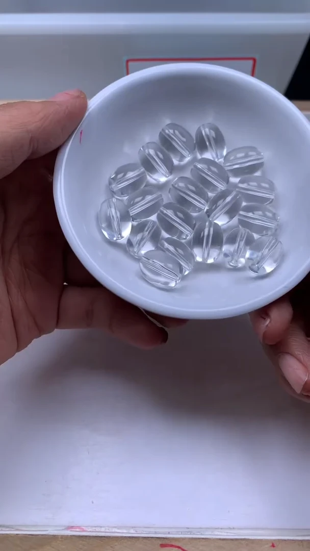 未镶嵌珠宝半成品水晶D90 白水晶 枣珠13*10mm5个9.9元