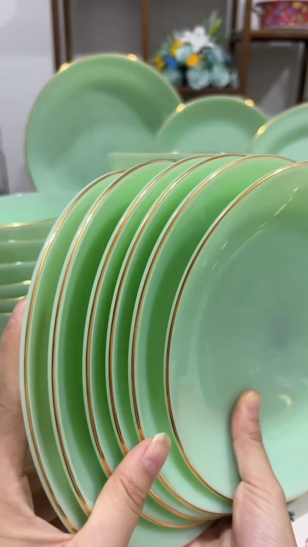 8英寸深盘6个  玉瓷【贝美】