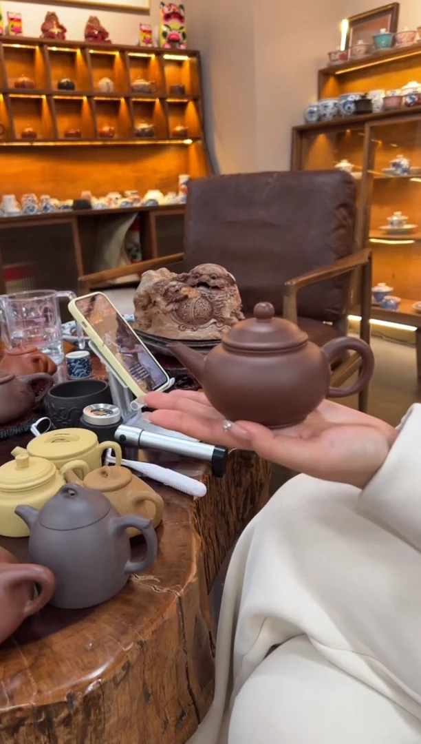 【闪购商品】紫砂茶壶【头哥手工壶】水平底槽清