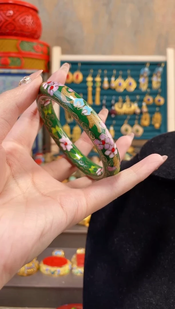 【闪购商品】非遗景泰蓝镯子绿色