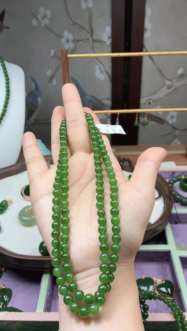 项链未镶嵌和田玉（碧玉）6mm长链