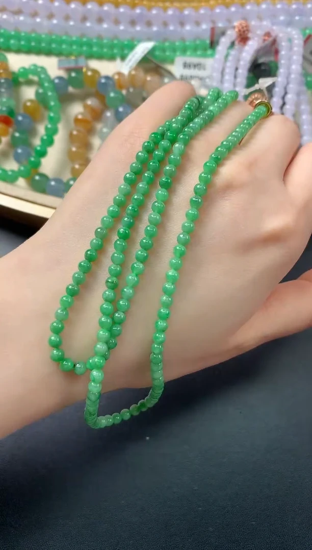 翡翠未镶嵌项链E186|2500