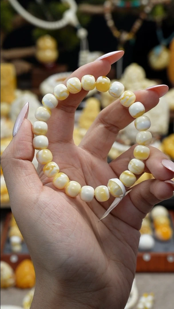 手链琥珀未镶嵌天然琥珀蜜蜡同料手串