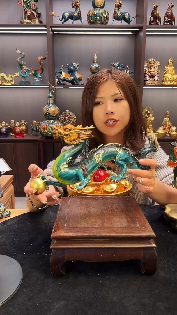 黄铜青龙摆件  创意礼品