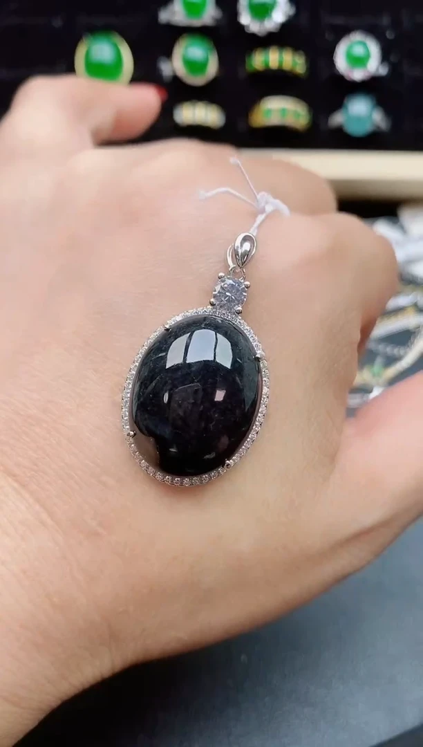 【闪购商品】翡翠吊坠(赠链)银S925镶嵌321312