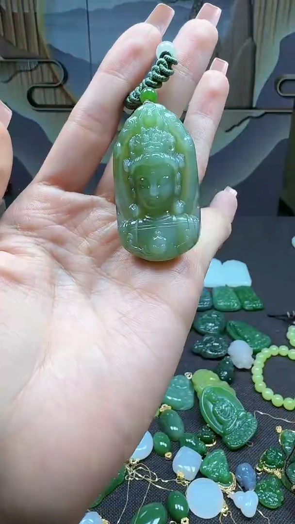 和田玉未镶嵌挂件1