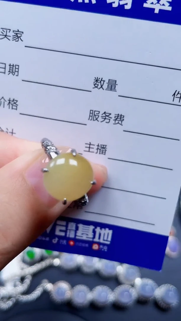 银S925镶嵌戒指翡翠10