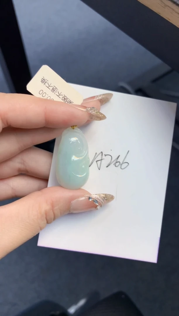 颈饰18K金镶嵌翡翠天然A货缅甸翡翠百元以上9元证书费自理