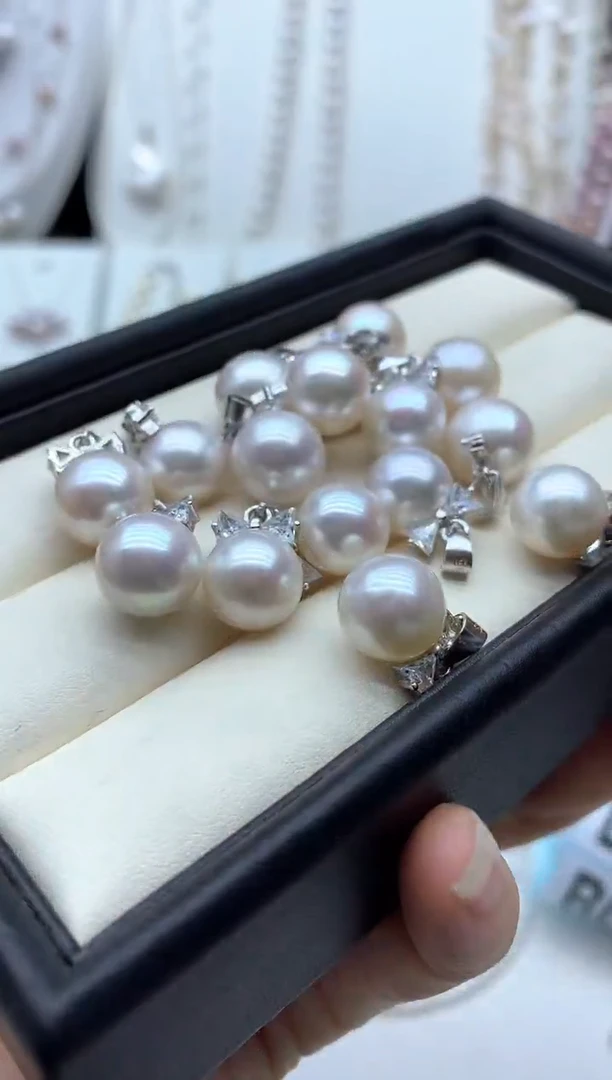 淡水珍珠银S925镶嵌吊坠(不含链)多样性发其一