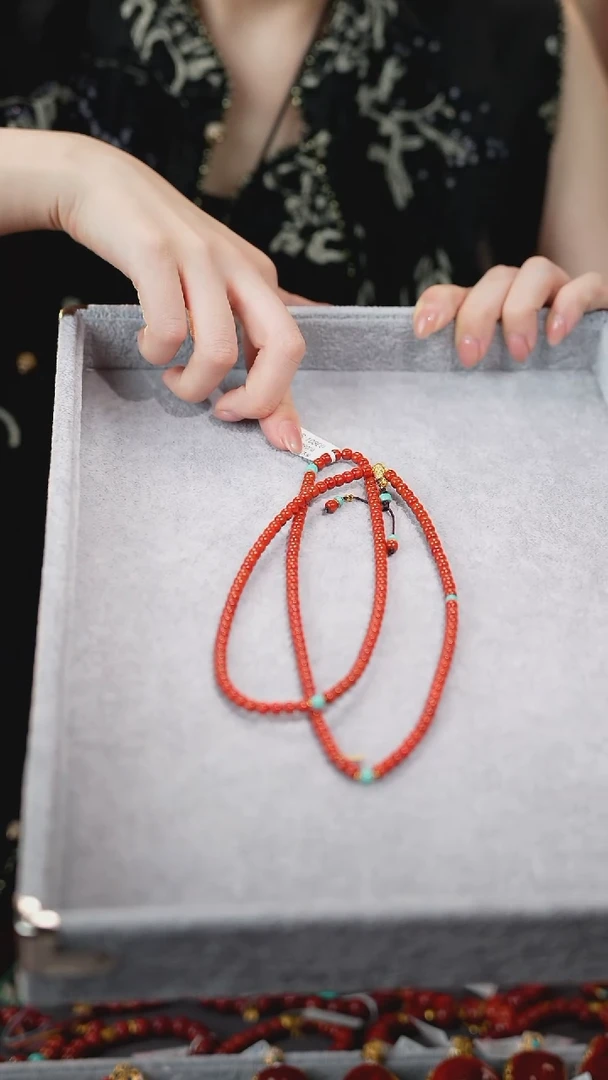 手串18K金镶嵌南红玛瑙原矿N20-1