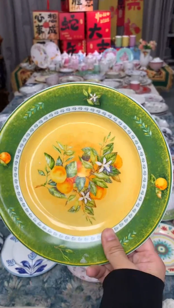 【闪购商品】瓷片陶瓷原单CC906餐具1个8寸