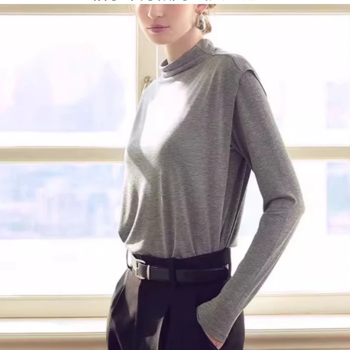 特价2025春季新款韩版宽松纯色打底衫长袖T