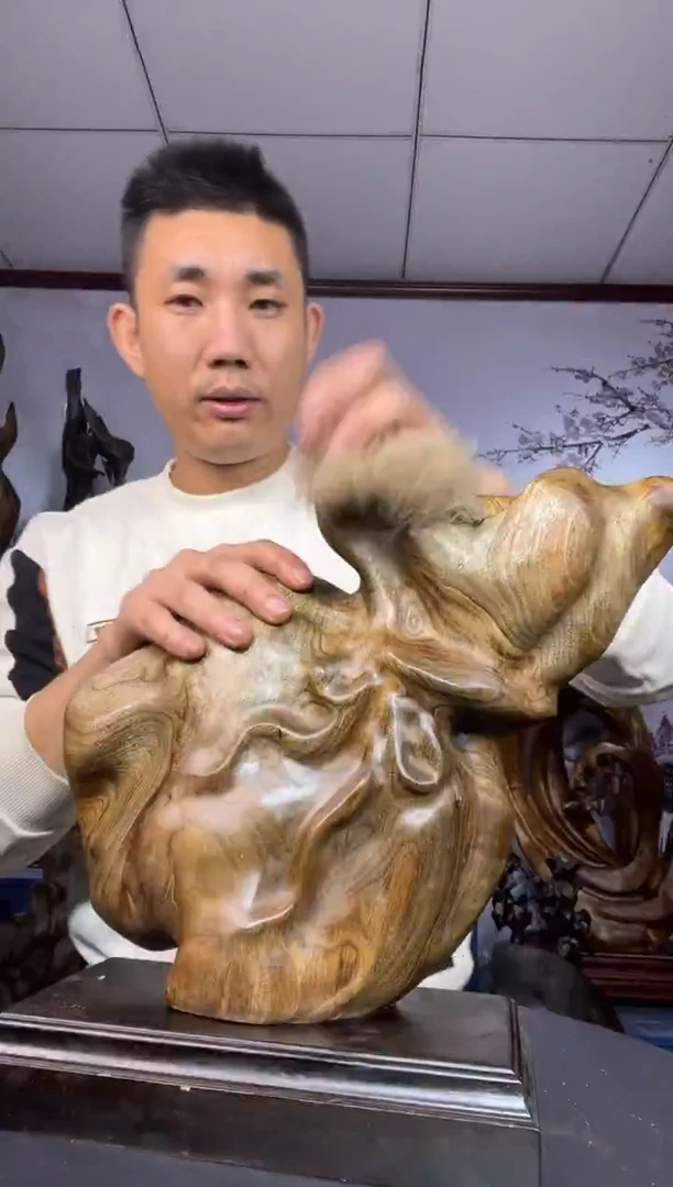 金丝楠木头款老*金丝楠木工艺品摆件