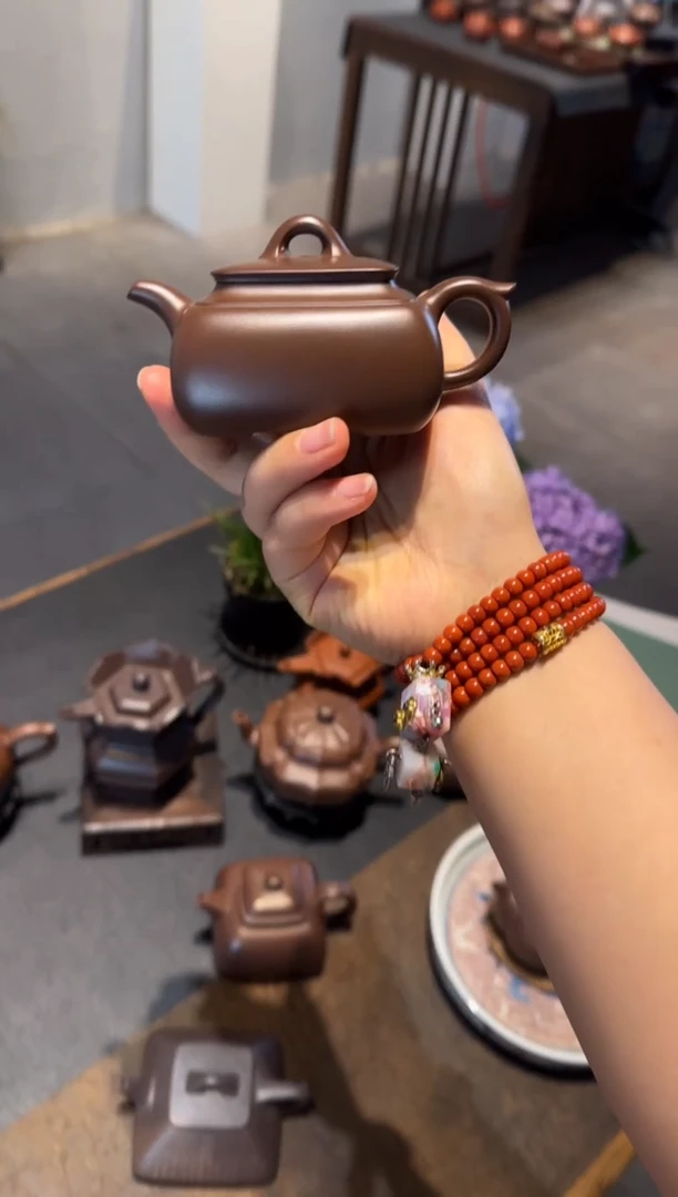 茶壶紫砂长四方 紫砂壶